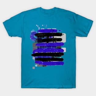 Black and Blue Stripes by RegiaArt T-Shirt